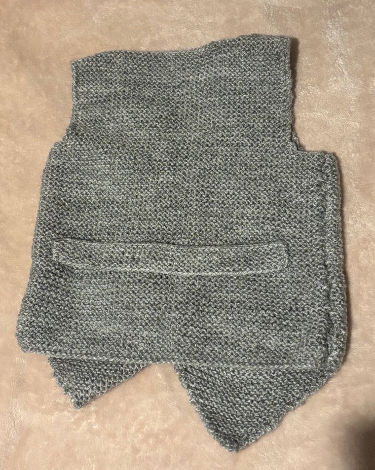 Gri Örgü Erkek Çocuk Yeleği - Görsel 3