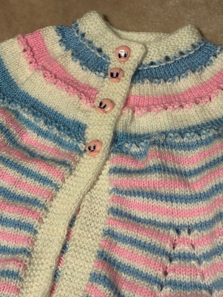 Kız Çocuk Renkli Triko Hırka - Görsel 2