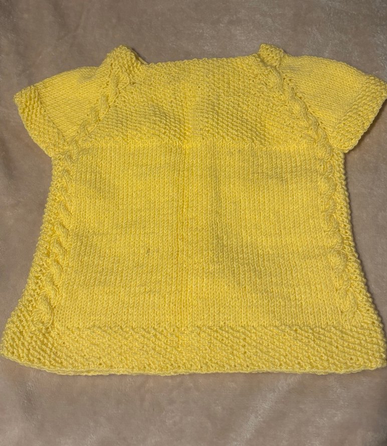 Sarı Örgü Kız Hırka - Görsel 3