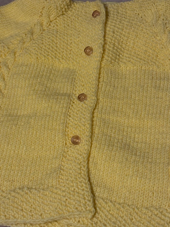 Sarı Örgü Kız Hırka - Görsel 2