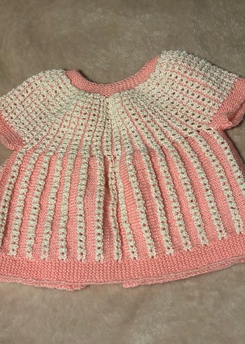 Kız Çocuk Vintage Stil Kısa Kollu Triko Hırka - Görsel 3