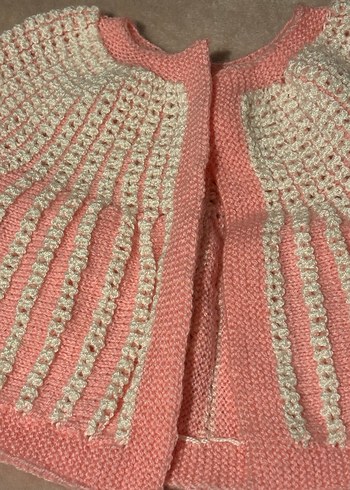 Kız Çocuk Vintage Stil Kısa Kollu Triko Hırka - Görsel 2