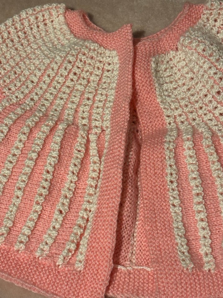 Kız Çocuk Vintage Stil Kısa Kollu Triko Hırka - Görsel 2