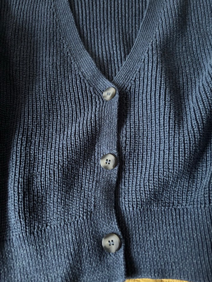 Kadın Mavi Triko Hırka - Görsel 2