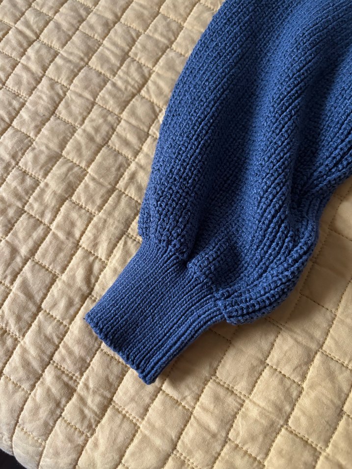 Kadın Mavi Triko Hırka - Görsel 3