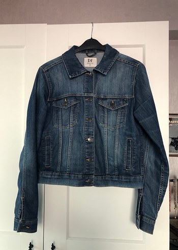 Mavi Düğmeli Kadın Denim Ceket