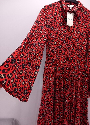 Etiketli 38 beden Çan kesim Elbise Koton - Görsel 2