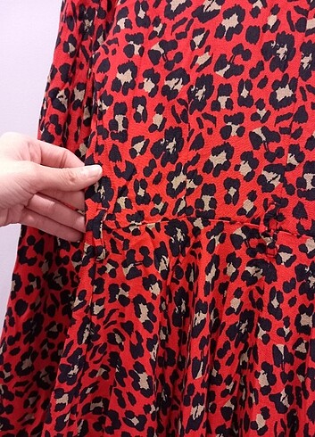 Etiketli 38 beden Çan kesim Elbise Koton - Görsel 8