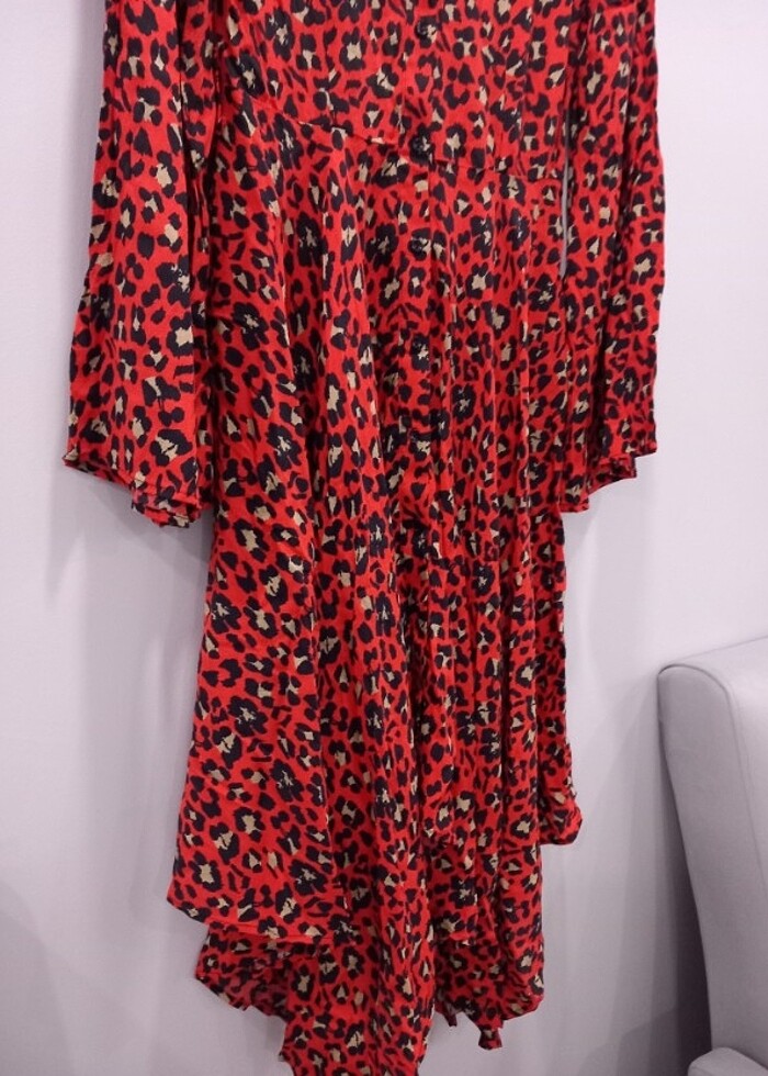 Etiketli 38 beden Çan kesim Elbise Koton - Görsel 3