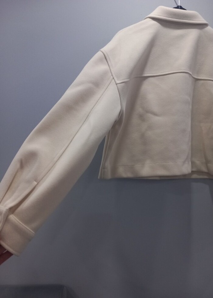 Etiketli Kaşe ceket koton - Görsel 4