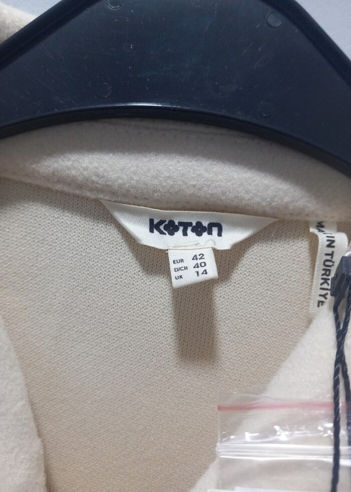 Etiketli Kaşe ceket koton - Görsel 5