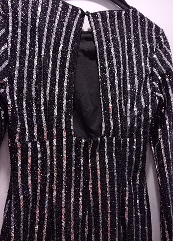 xs Beden siyah Renk Etiketli XS-S beden Party wear Elbise Koton