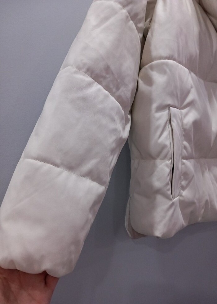 Etiketli Koton deri sisme mont 38-40 bedene uyumlu - Görsel 4