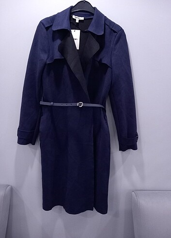 Koton Nubuk Süet Trenckot Pardesu - Görsel 9