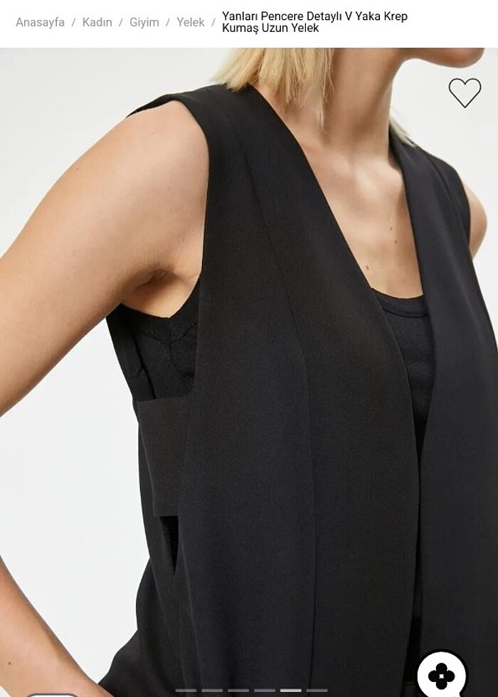 Koton Uzun Klasik yelek - Görsel 2