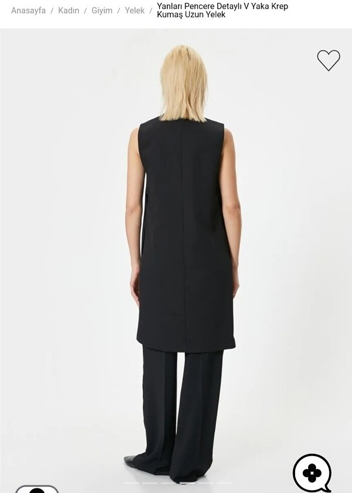 Koton Uzun Klasik yelek - Görsel 3