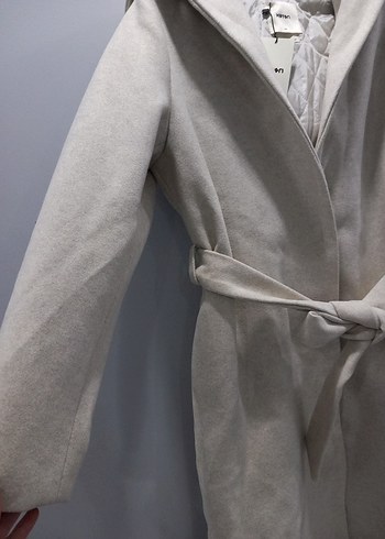 Kemerli Bej Uzun Kadın Kaban - Görsel 6