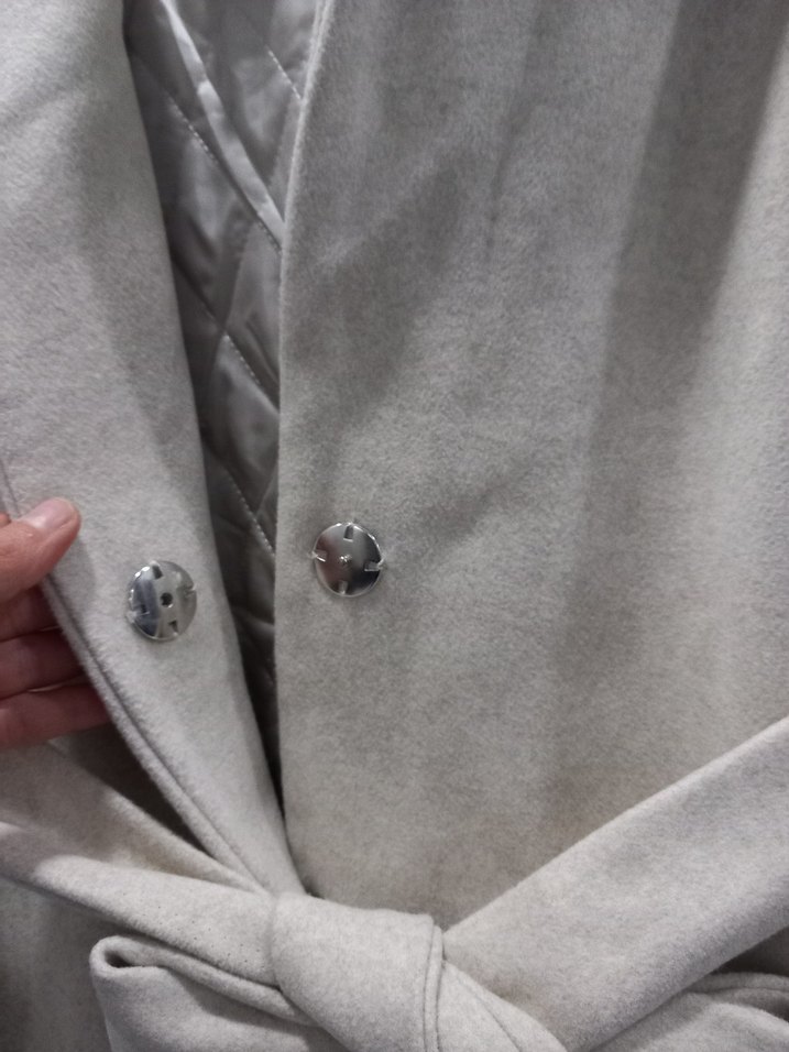 Kemerli Bej Uzun Kadın Kaban - Görsel 5