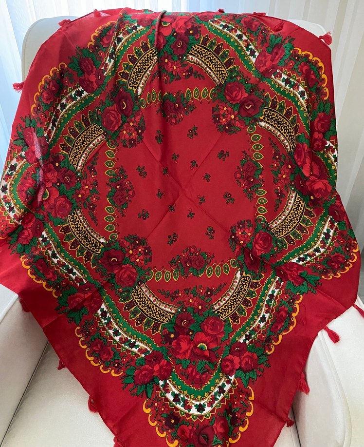 Püsküllü Çok Renkli Bohem Kadın Şal - Görsel 2