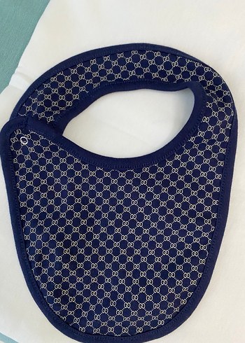 Nakışlı Mavi Bebek Önlüğü - Görsel 2