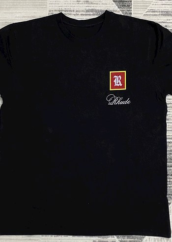 Siyah Baskılı Rahat Kesim Erkek Tişört - Görsel 2