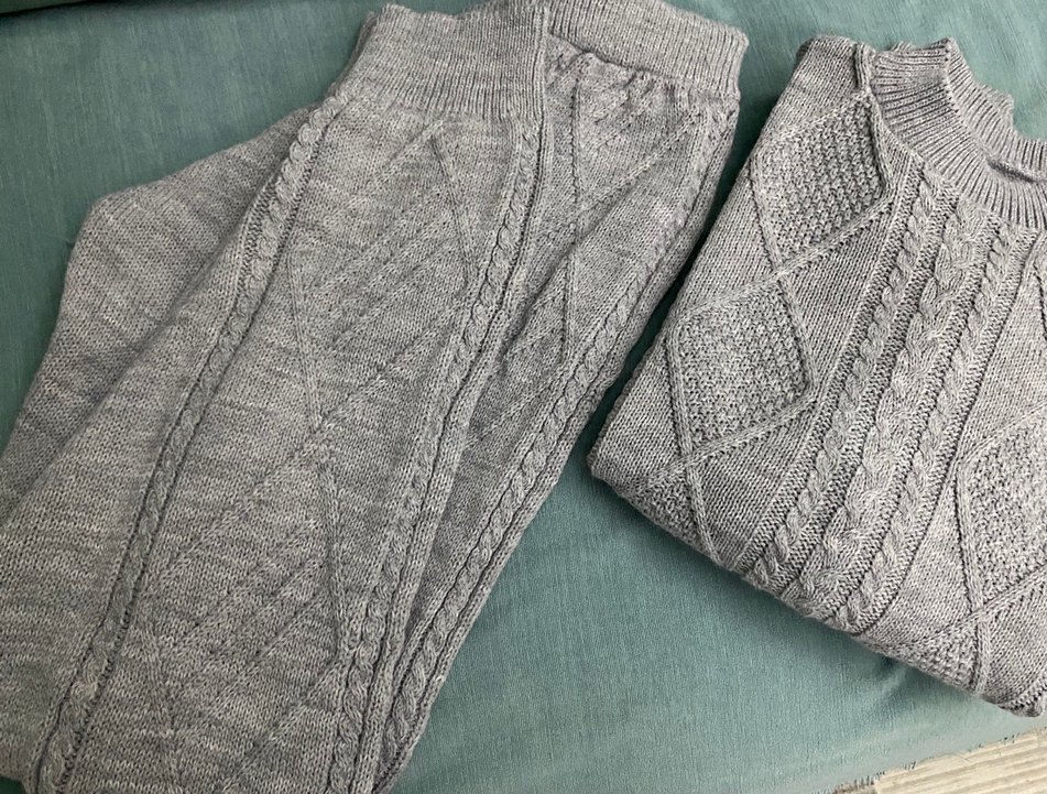 Triko örgü kadın takım L beden - Görsel 2