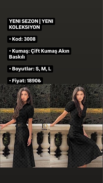 Kumaş: Çift Kumaş Akın Baskılı Lüks Giyim