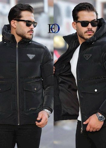 Erkek Siyah Şişme Kısa Mont - Görsel 3