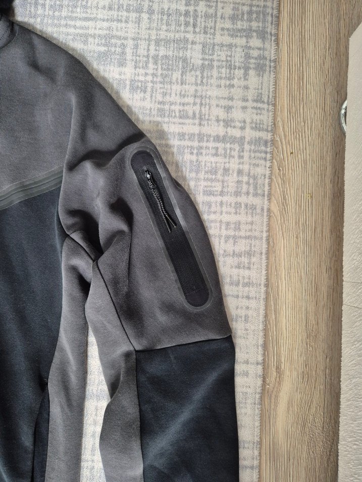 Nike Gri Fermuarlı Kapüşonlu Erkek Sweatshirt - Görsel 3