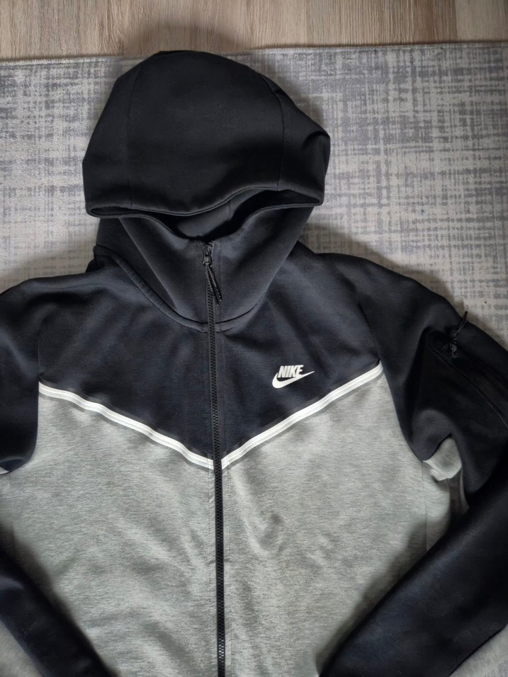 Erkek Gri Kapüşonlu Fermuarlı Sweatshirt - Görsel 2