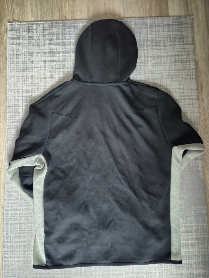 Erkek Gri Kapüşonlu Fermuarlı Sweatshirt - Görsel 4