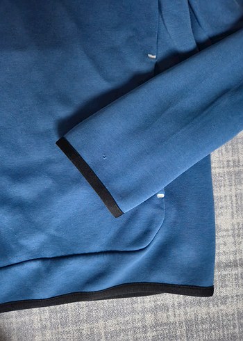 Nike Kapüşonlu Mavi Fermuarlı Sweatshirt - Görsel 6