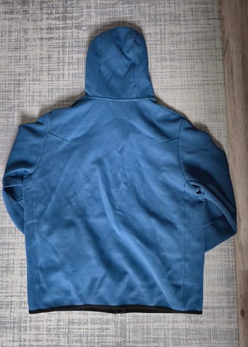 Nike Kapüşonlu Mavi Fermuarlı Sweatshirt - Görsel 4