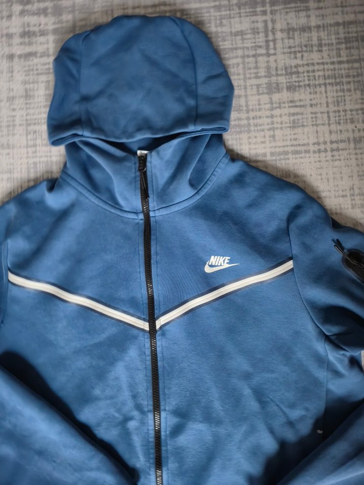 Nike Kapüşonlu Mavi Fermuarlı Sweatshirt - Görsel 2