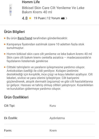 Homm Life Bitkisel BB Krem 40 ml - Görsel 2