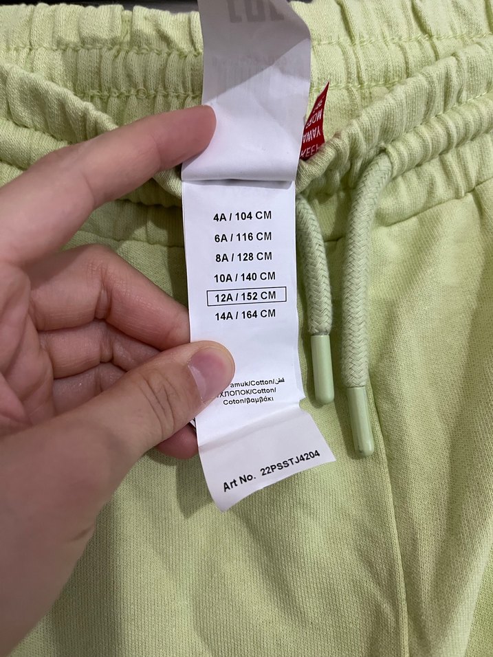 Kız Çocuk Rahat Kesim Pastel Yeşil Eşofman Altı - Görsel 4