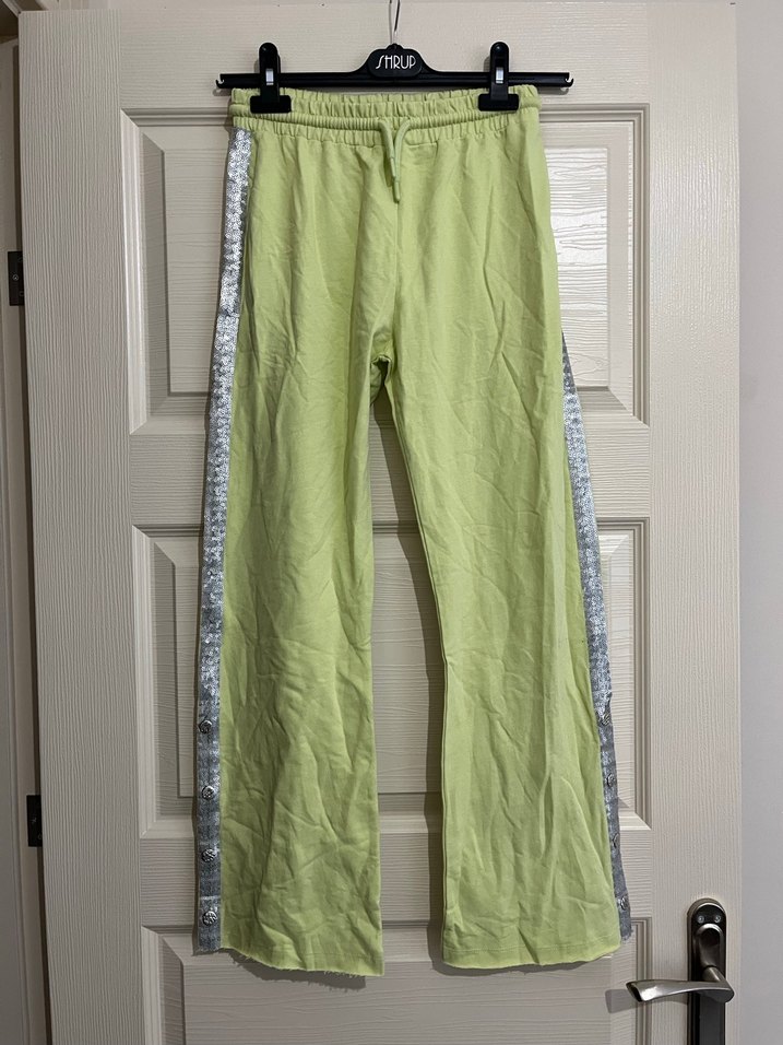 Kız Çocuk Rahat Kesim Pastel Yeşil Eşofman Altı - Görsel 2