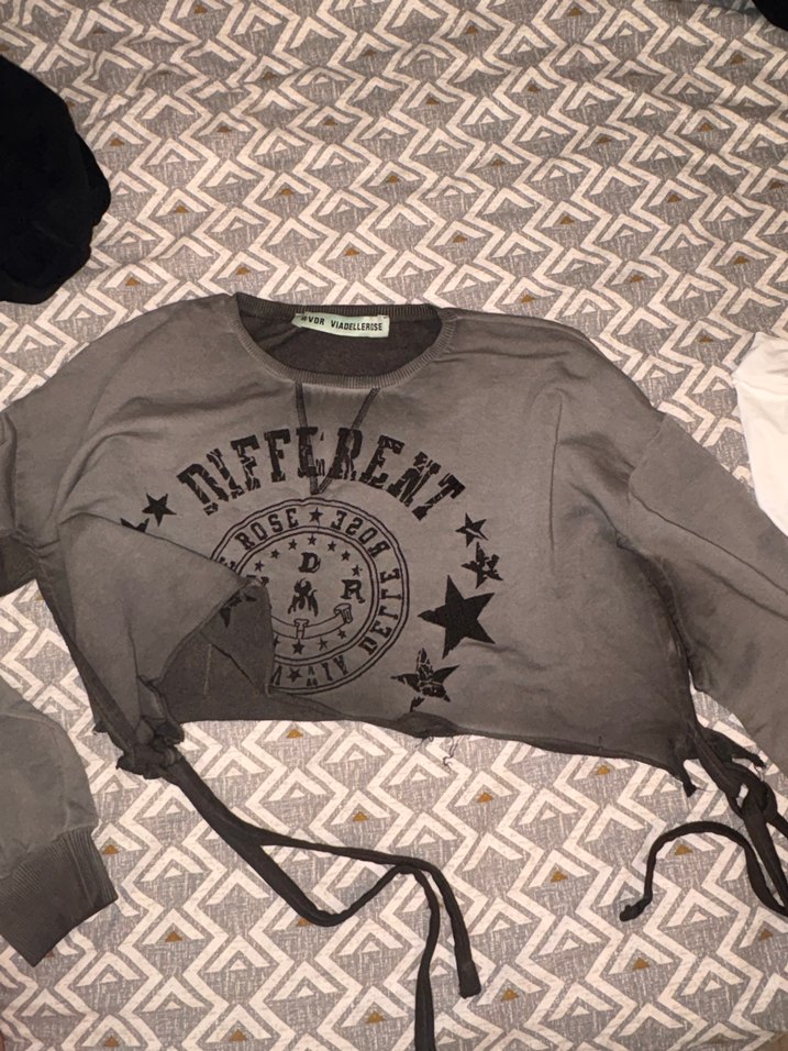 Vdr crop sweat - Görsel 3