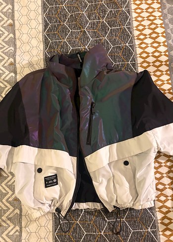 Pull bear ince hologram ceket - Görsel 4