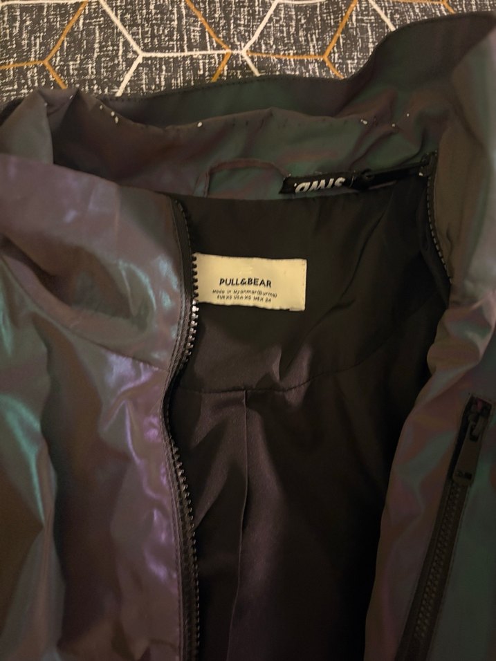 Pull bear ince hologram ceket - Görsel 5