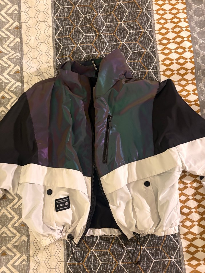 Pull bear ince hologram ceket - Görsel 4