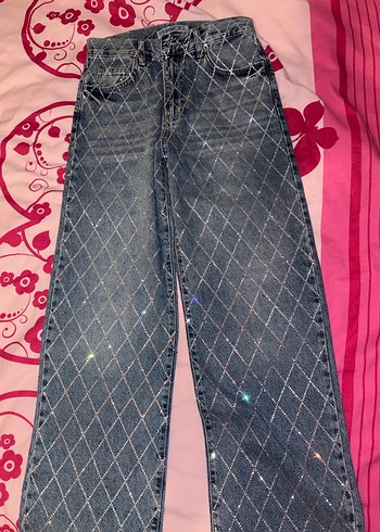 Mavi taşlı jean - Görsel 3