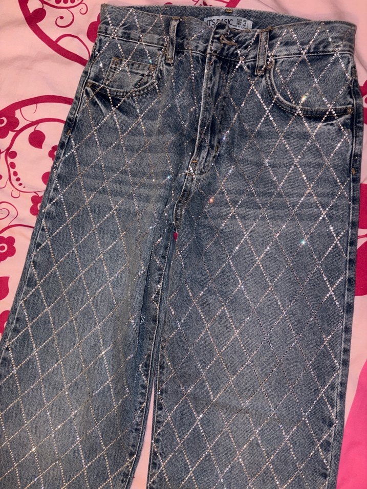 Mavi taşlı jean - Görsel 2