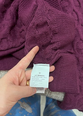 Bordo Örgü Kadın Kazak - Görsel 4