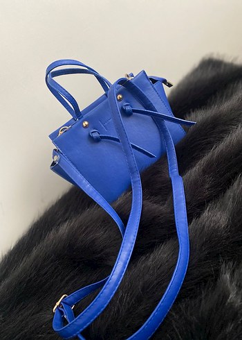Mavi Deri Çanta - Görsel 3