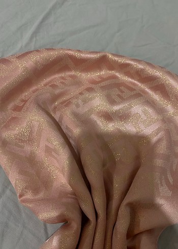 Fendi simli ipek/kaşmir şal - Görsel 2