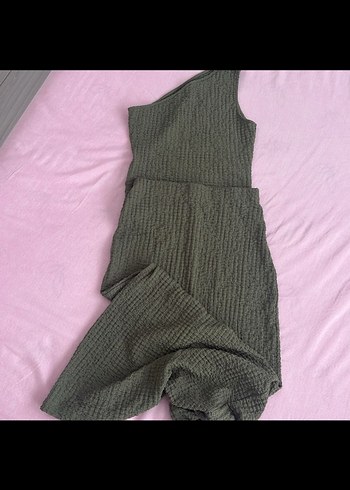 Tek Omuzlu Drapeli Kadın Uzun Elbise - Görsel 3