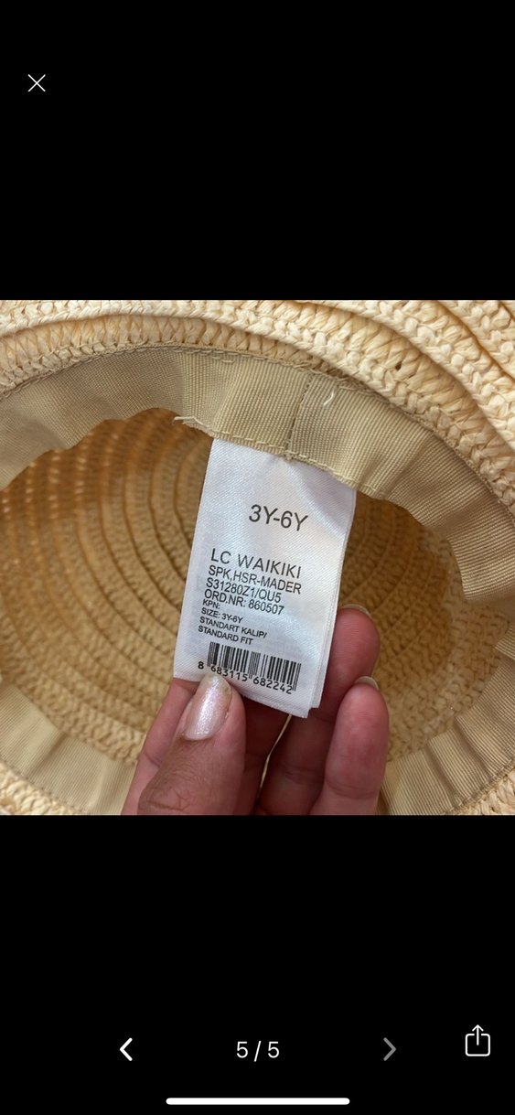 Bej Fırfırlı Örgü Şapka - Görsel 2