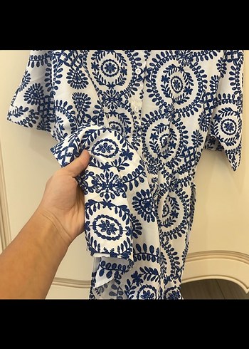 m Beden Bohem Kısa Kollu Mini Tunik
