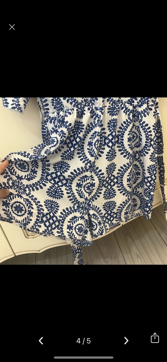 Bohem Kısa Kollu Mini Tunik - Görsel 3